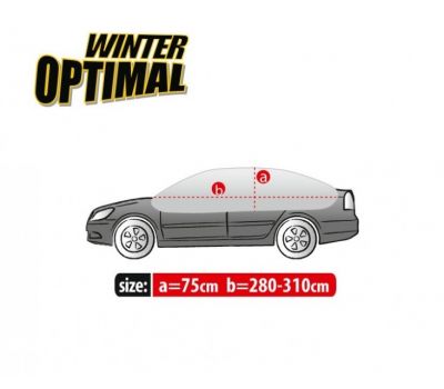  Semi Prelata auto, husa exterioara Audi A4 Sedan, pentru protectie impotriva inghetului si soarelui, marime L Sedan, lungime 280-310cm, model Winter Optimal 