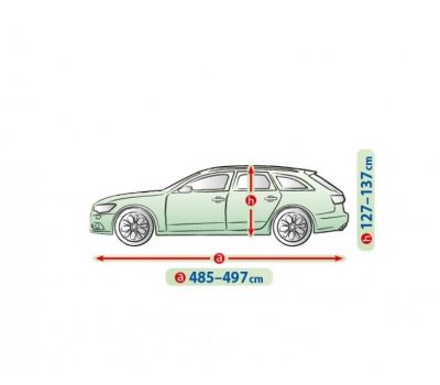  Prelata auto, husa exterioara Audi A6 C6 Avant/ Combi 2004-2011 impermeabila in exterior anti-zgariere in interior lungime 480-495cm, XXL  Combi, model Mobile Garage 