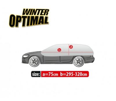  Semi Prelata auto, husa exterioara Bmw Seria 3 hatchback, pentru protectie impotriva inghetului si soarelui, marime L-XL Hatchback Combi, lungime 295-320cm, model Winter Optimal 