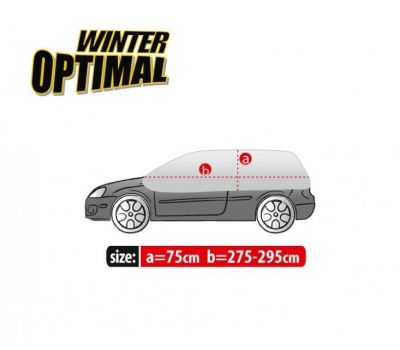  Semi Prelata auto, husa exterioara Citroen DS3, pentru protectie impotriva inghetului si soarelui, marime M-L Hatchback Combi, lungime 275-295cm, model Winter Optimal 