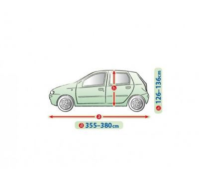  Prelata auto, husa exterioara Opel Corsa B, Corsa C Pana In 2006 impermeabila in exterior anti-zgariere in interior lungime 355-380cm, M1 Hatchback, model Mobile Garage 