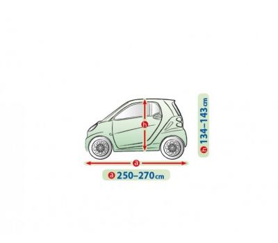  Prelata auto, husa exterioara Smart Fortwo impermeabila in exterior anti-zgariere in interior lungime 250-270cm, S1 Hatchback model Mobile Garage 