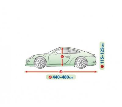  Prelata auto, husa exterioara VW Passat Cc impermeabila in exterior anti-zgariere in interior lungime 440-480cm, XL Coupe, model Mobile Garage 