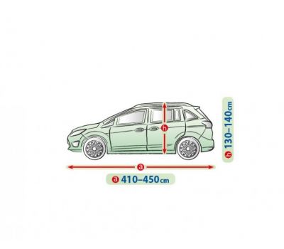  Prelata auto, husa exterioara VW Touran impermeabila in exterior anti-zgariere in interior lungime 410-450cm, L Van, model Mobile Garage 