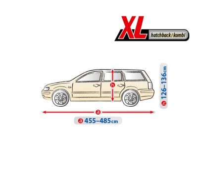  Prelata auto, husa exterioara Hyundai Elantra Combi, impermeabila in exterior anti-zgariere in interior lungime 455-480cm, XL Hatchback/ Combi, model Optimal Garage 