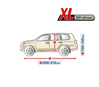  Prelata auto, husa exterioara Mitsubishi Pajero, impermeabila in exterior anti-zgariere in interior lungime 450-510cm, XL Suv/ Off Road, model Optimal Garage 
