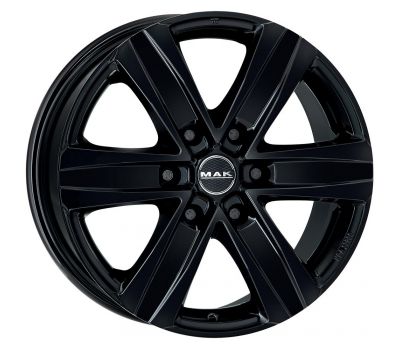  Mak Stone 6 W Gloss Black 7.5J x 17 Inch 6X114.3 ET30 CB66.1 