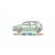  Prelata auto, husa exterioara Kia Pride impermeabila in exterior anti-zgariere in interior lungime 380-405cm, M2 Hatchback model Silver Garage 